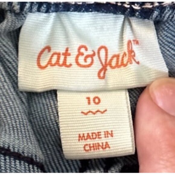 Cat & Jack Kids Jeans Adaptive Design Girl 10 Side Zipper Closure Snaps Elastic - Picture 4 of 13